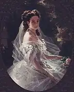 パウリーネ・フォン・メッテルニヒ侯爵夫人、フランツ・ヴィンターハルター画、1860年