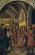 "La prueba de fuego" 聖ドミニコの事績(1480-1500)プラド美術館蔵
