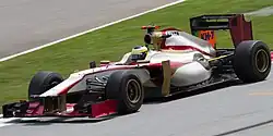 2012年マレーシアGPにてペドロ・デ・ラ・ロサがドライブするF112