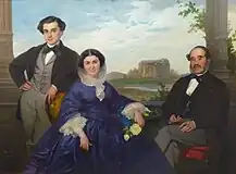 モンペリエの弁護士 Frédéric Fabrègeと家族の肖像画 (1864)ファーブル美術館