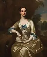 子羊を抱いたPenelope Smith　(c.1727)