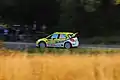 2008年のラリー・ドイチュラントでパー・ガンナー・アンダーソンがドライブするSX4 WRC