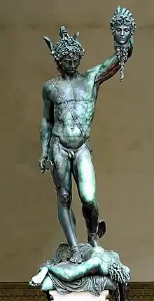ベンヴェヌート・チェッリーニ作『メドゥーサの頭を持つペルセウス』1545-1554年