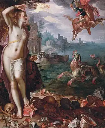 ヨアヒム・ウテワール『アンドロメダを救うペルセウス』1611年ルーヴル美術館所蔵