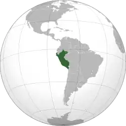 ペルーの地図