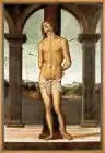ペルジーノ (イタリア, 1447/49-1523) St. Sebastian bound to a column, c.1500/10.