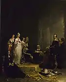 女王の前のコロンブス