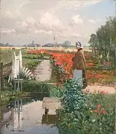 エグモントの花畑と少女