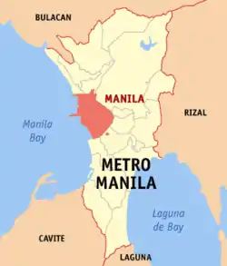 Location of マニラ