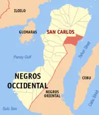 ダバオ・デル・スル州とダバオ市の位置の位置図