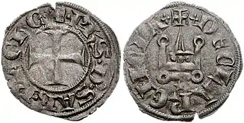 1301年のフィリッポ・ディ・サヴォイアのコイン