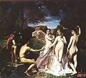 『パリスの審判』：1869年作：1875年サロン・ド・パリ出品（個人蔵、3.2m×3.0m