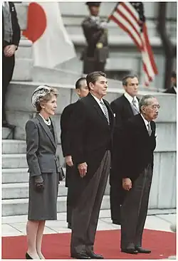 1983年(昭和58年)、アメリカのロナルド・レーガン大統領と昭和天皇。