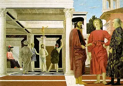 『キリストの鞭打ち』(1468-1470年頃、マルケ国立美術館)