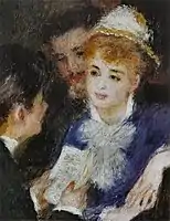 La lecture du rôle  ピエール＝オーギュスト・ルノワール, 1876-1877年