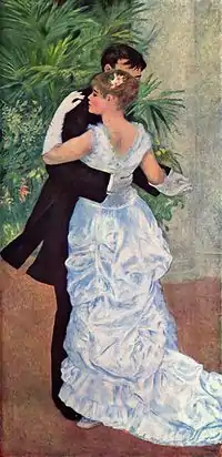 『都会のダンス』1883年。油彩、キャンバス、179.7 × 89.1 cm。オルセー美術館。