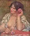 『薔薇を持つガブリエル(イタリア語版)』1911年。油彩、キャンバス、55.5 × 47 cm。オルセー美術館。