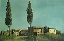 "À la villa Farnèse : les deux peupliers"