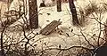 ブリューゲル『鳥罠のある冬景色』の部分。ベルギー王立美術館 (ブリュッセル)