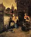 『中庭の二人の女と子供』(1657-58年頃)