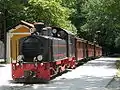 ギリシャのピリオン鉄道にある蒸気機関車に模したシェーマ製のディーゼル機関車