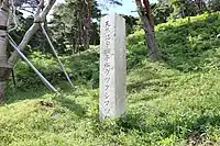 名称変更後の1964年（昭和39年）3月に建立された天然記念物指定石碑。