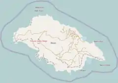 アダムスタウンの位置（ピトケアン諸島内）