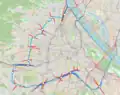 ウィーンの郊外鉄道の可能性を考慮した計画図