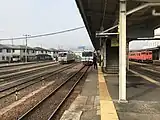 3番のりばの横には留置線がある（2018年3月）