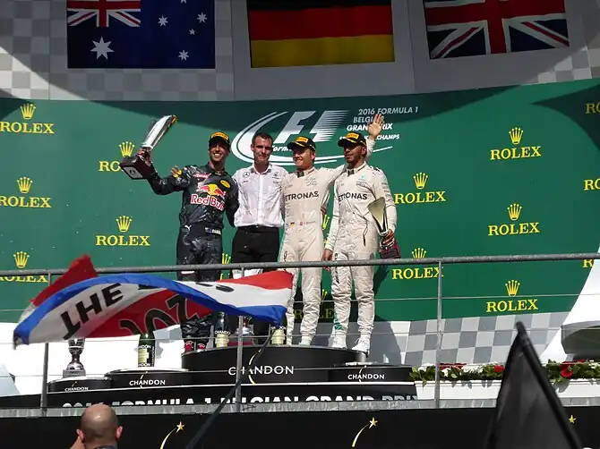 Podium Grand Prix automobile de Belgique 2016.jpg
