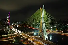 ブラジル、サンパウロ州のen:Octávio Frias de Oliveira Bridge（2008年完成）