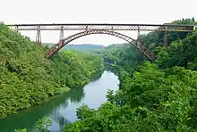 パデルノ・ダッダに架かる鉄道橋・サンミケーレ橋