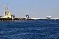 スエズ港、タウフィーク港付近。