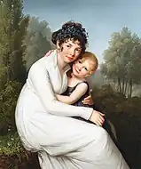 マリー＝ジュヌヴィエーヴ・ルモワーヌと娘(c.1800)
