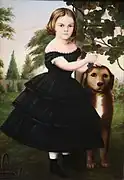 Portrait of a Girl and Her Dog in a Grape Arbor  スーザン・ウォーターズ