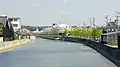 半田運河から見たパワードーム半田
