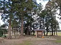 御刀神社境内社殿左手の大神宮石碑の隣に八坂神社が鎮座している