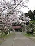 春の亘理神社境内