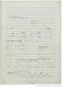 オリジナル版《クラリネット+ピアノ;1910年完成→1911年初演》