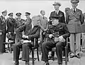 大西洋憲章(大西洋会談)のチャーチル首相とルーズベルト大統領（1941年8月10日）。