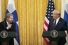 米国のドナルド・トランプ大統領と（2019年10月2日）