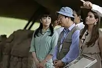 2015年12月7日、金沢大学附属国際文化資源学研究センター教授中村誠一(中央)らとホンジュラスのコパン石彫博物館を視察