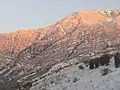 ユタ州プロボキャニオン(英語版)の雪景色をした向斜