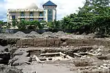 キンプラン寺院の発掘（2010年2月）