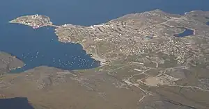 上空から見た市街