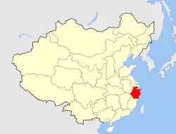浙江省の位置（1911年）