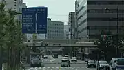 国道7号への分岐新潟県新潟市中央区万代