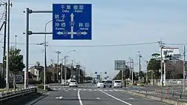 国道51号・国道124号との分岐鹿嶋市大字宮中