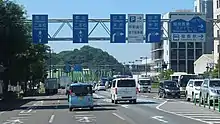 国道13号起点付近福島県福島市舟場町