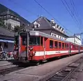 ABt 4155-4159形のABt 4159号車、フルカ・オーバーアルプ鉄道塗装、1996年